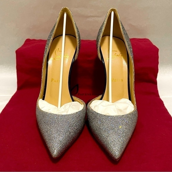 Christian Louboutin iconic ‘Iriza’ starburst discoball glitter Holo 100mm EU38 - Picture 2 of 10